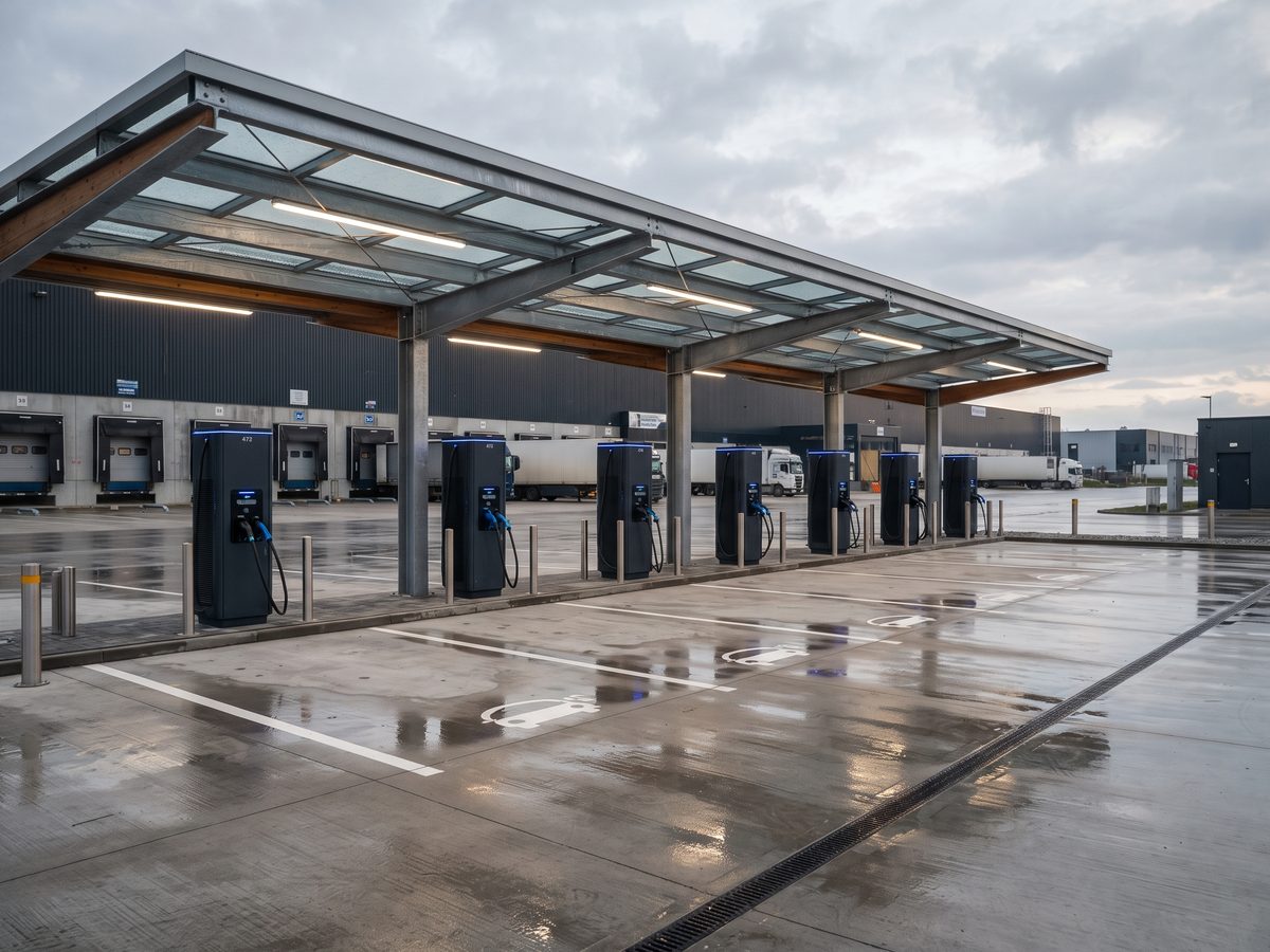 Wallbox-Infrastruktur Firmenparkplatz
